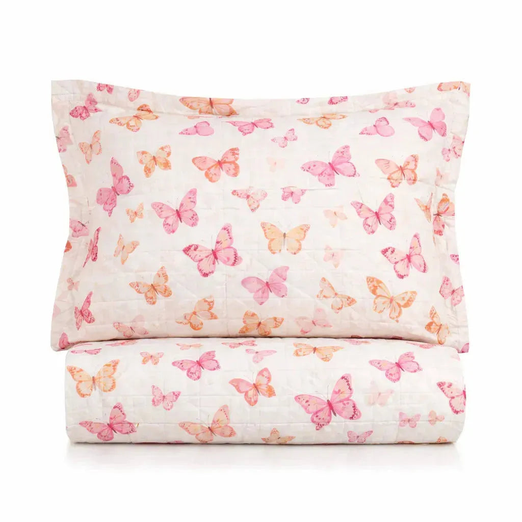 Cobre-leito Bouti Microfibra Ultrassônica Estampado com Porta-travesseiros Lar Bonito