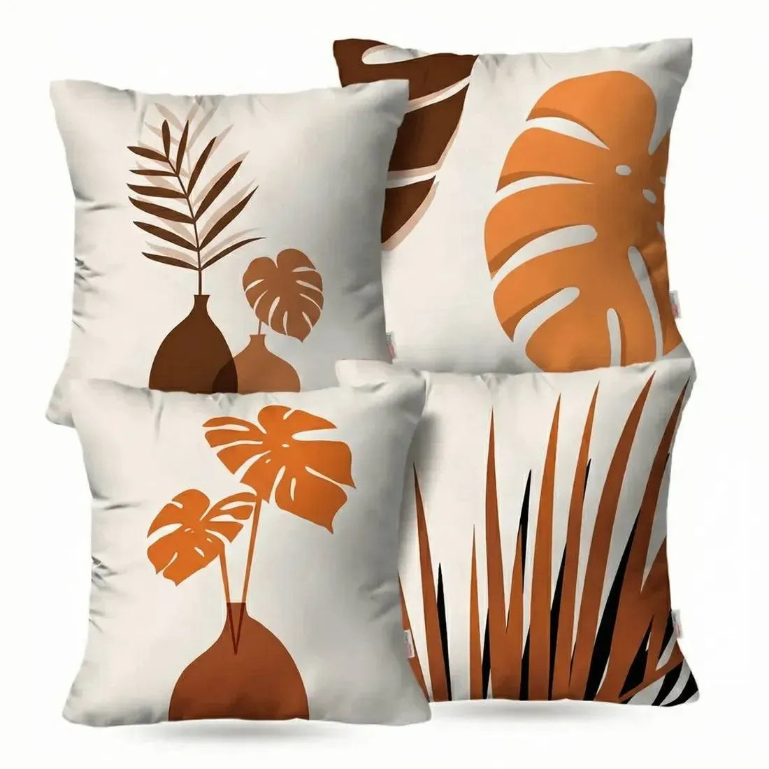 Kit 4 Capas Almofadas Decorativas Bege 45x45 Lar Bonito