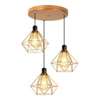 Luminária Pendente Triplo Aramado Diamante Lar Bonito