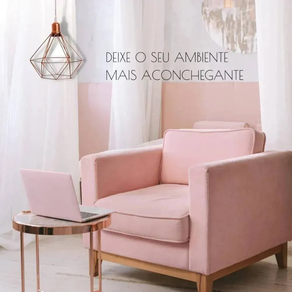 Luminária Pendente Triplo Aramado Diamante Lar Bonito