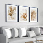 Kit 3 Quadros Decorativos Praia e Mar Lar Bonito Moldura
