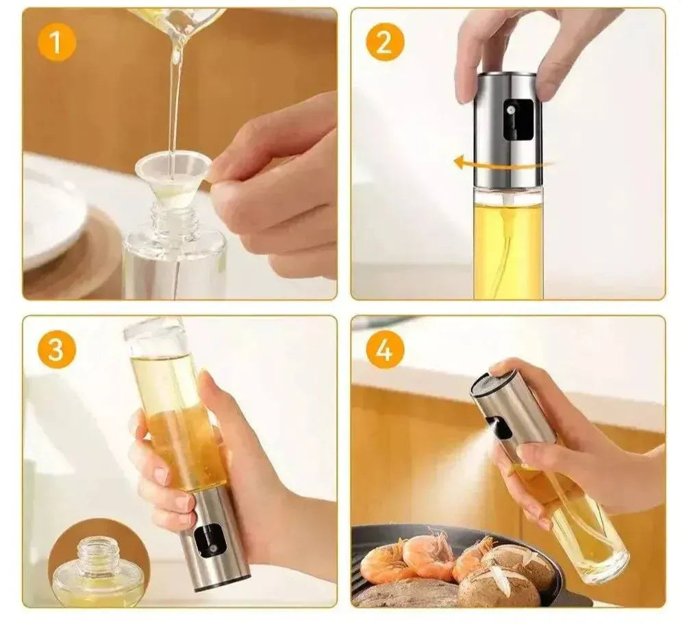 Pulverizador de Óleo de Vidro para Cozinhar Lar Bonito
