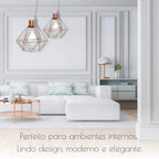 Luminária Pendente Triplo Aramado Diamante Lar Bonito