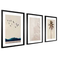 Kit 3 Quadros Decorativos Praia e Mar Lar Bonito Moldura